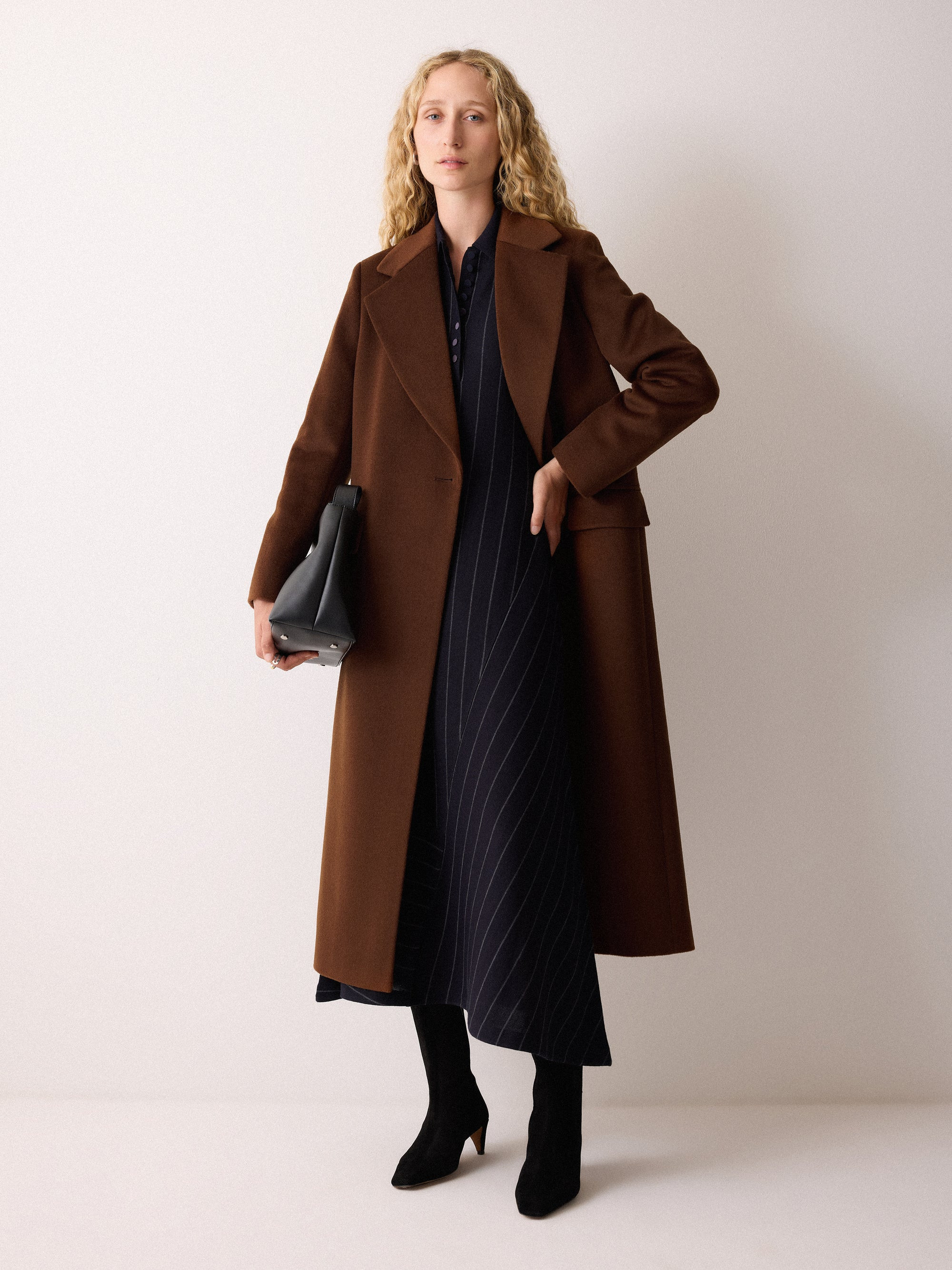 Wool Maxi City Coat | Taupe | Jigsaw (UK)