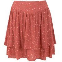 JDY Rust Spot Tiered Mini Skirt New Look | New Look (UK)