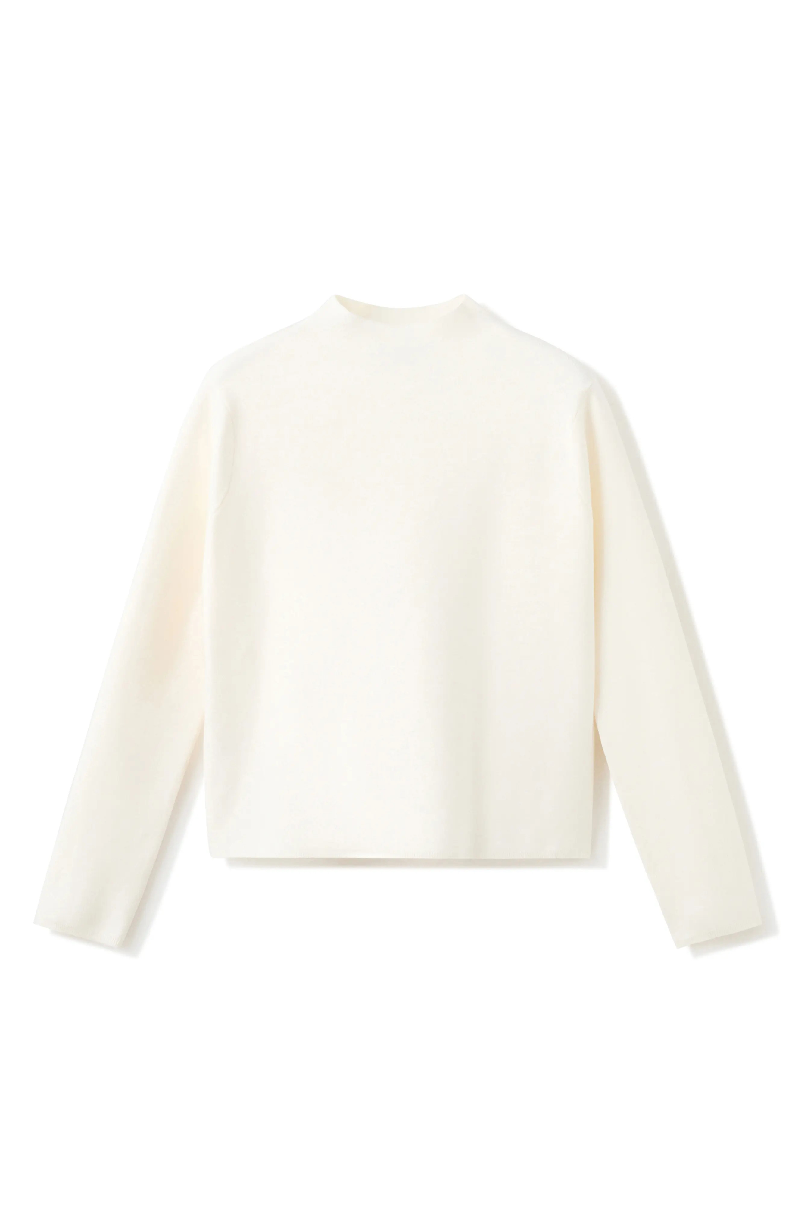 MANGO Mock Neck Sweater in Ecru at Nordstrom, Size Large | Nordstrom
