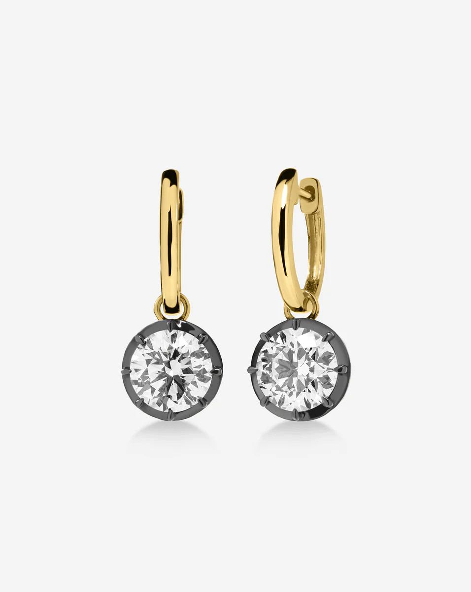 Georgian Lab Diamond Drop Earrings | Ring Concierge