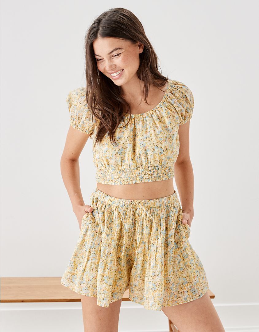 AE High-Waisted Flowy Short | American Eagle Outfitters (US & CA)