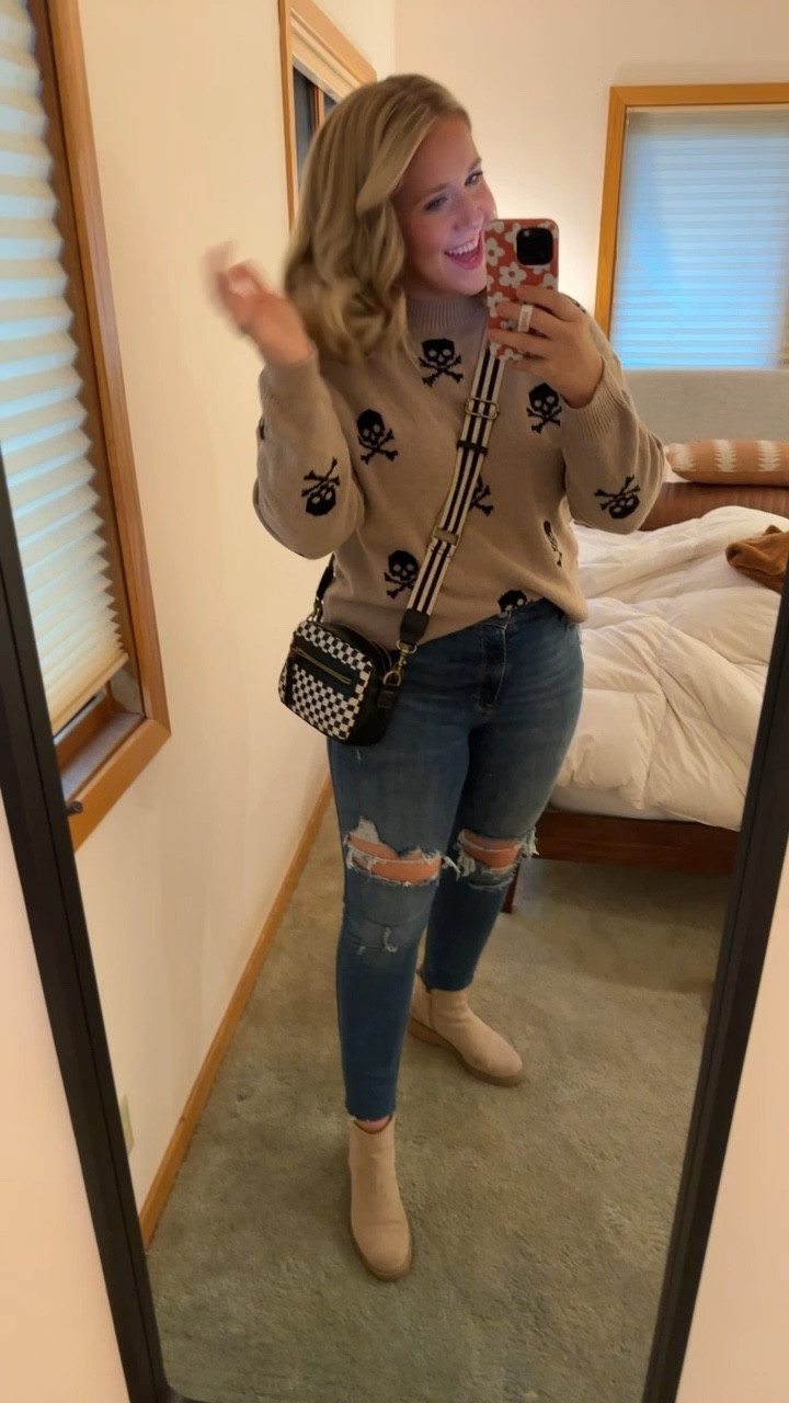 Skull & crossbones $15 sweater!

Size: TTS XL
jeans: 16
Boots: 10

#LTKstyletip #LTKfindsunder50 #LTKsalealert