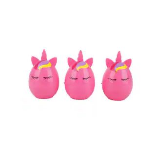 3.39" Pink Unicorn Light Up Easter Eggs by Creatology™, 3ct. | Michaels Stores