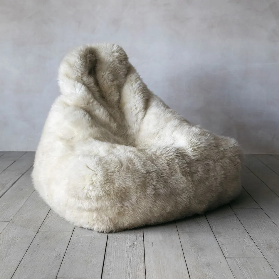 Ivory Sheepskin Beanbag | Graham and Green