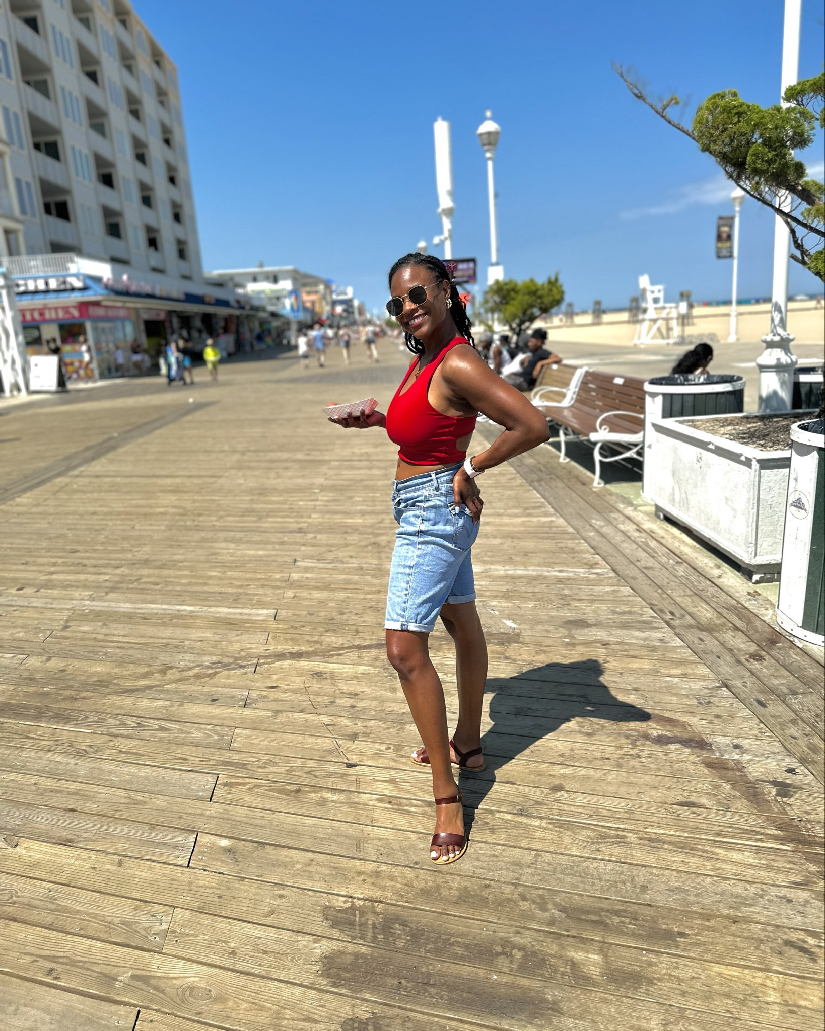 Had so much fun at the boardwalk. This workout bra was perfect as a top for the hot weather paired with my favorite Levi Bermudas 

Workout top 
Halter top 
Classic Bermuda 
Levis 
Amazon sandals 

#LTKFindsUnder50 #LTKStyleTip #LTKActive