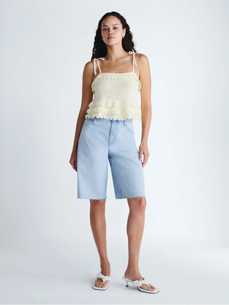 Scoop Women's and Women's Plus Denim Bermuda Shorts, Sizes 0-26W | Walmart (US)