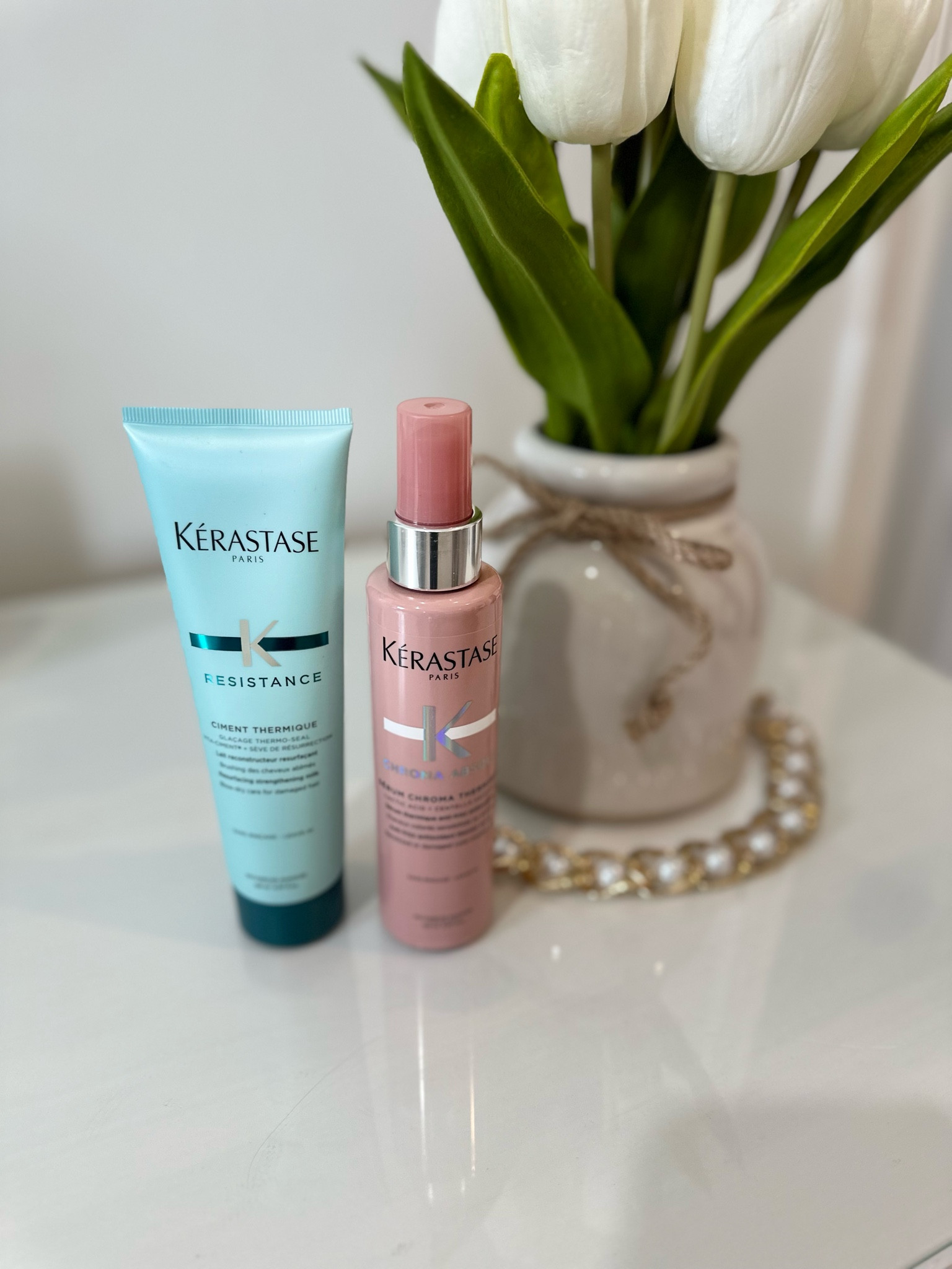 Kerastase live in conditioner  and anti frizz, heat protection . Get 20% off by signing for their email. 

#LTKbeauty #LTKU #LTKfindsunder100