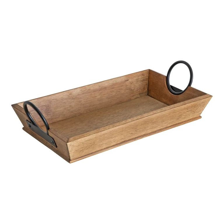 Kate and Laurel Stillright Wood Decorative Tray, Natural 17x10 | Walmart (US)