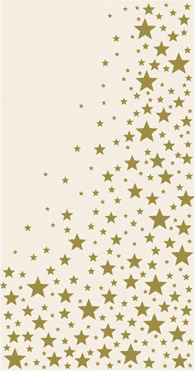 Decorative Dinner Guest Paper Napkins - Paper Guest Towels for Bathroom Pack of 16 - Gold Stars | Amazon (US)