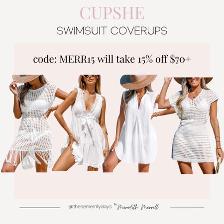 @cupshe swimsuit coverups for Summer • use code: MERR15 for 15% off $70+ 

#LTKswim #LTKsalealert #LTKunder50
