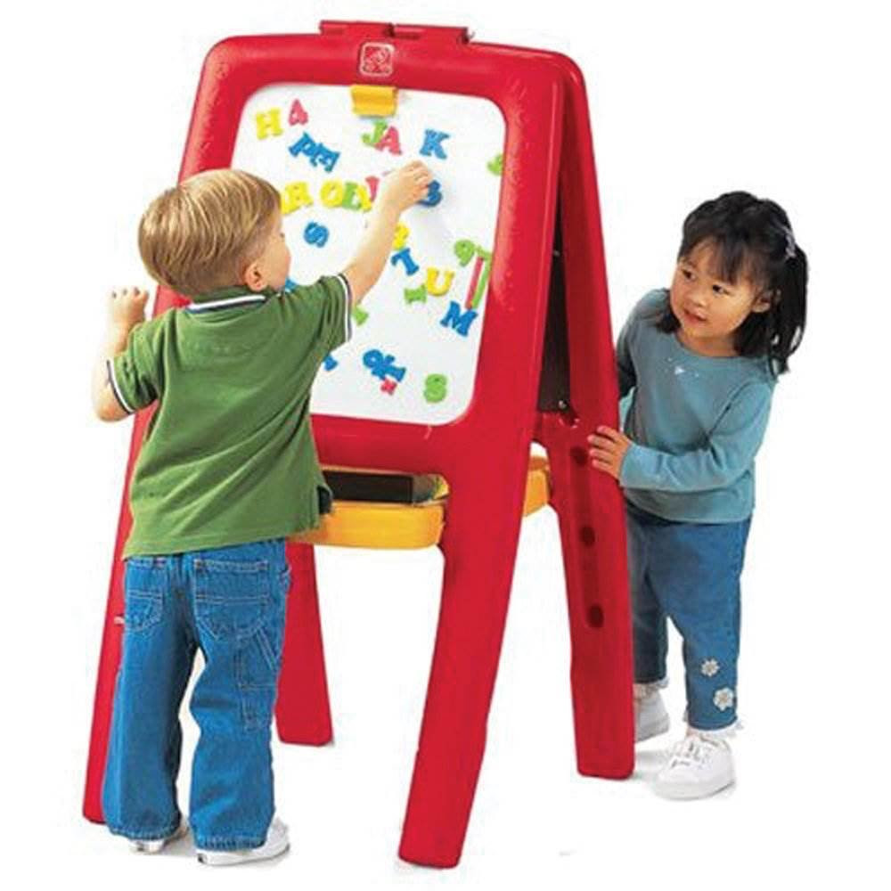 Step2 Easel For Two, Red Kids Chalkboard and Whiteboard | Walmart (US)