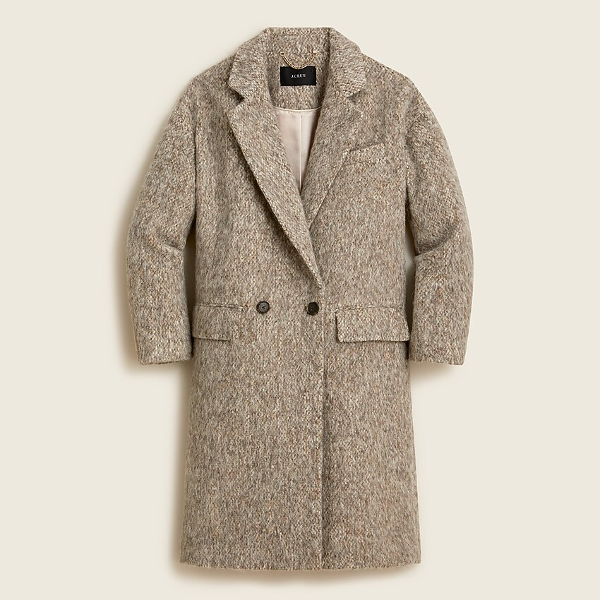 Petite Relaxed topcoat in brushed Italian wool | J. Crew US