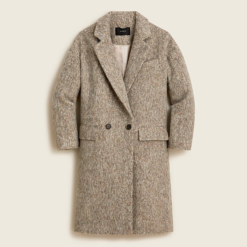 Petite Relaxed topcoat in brushed Italian wool | J.Crew US