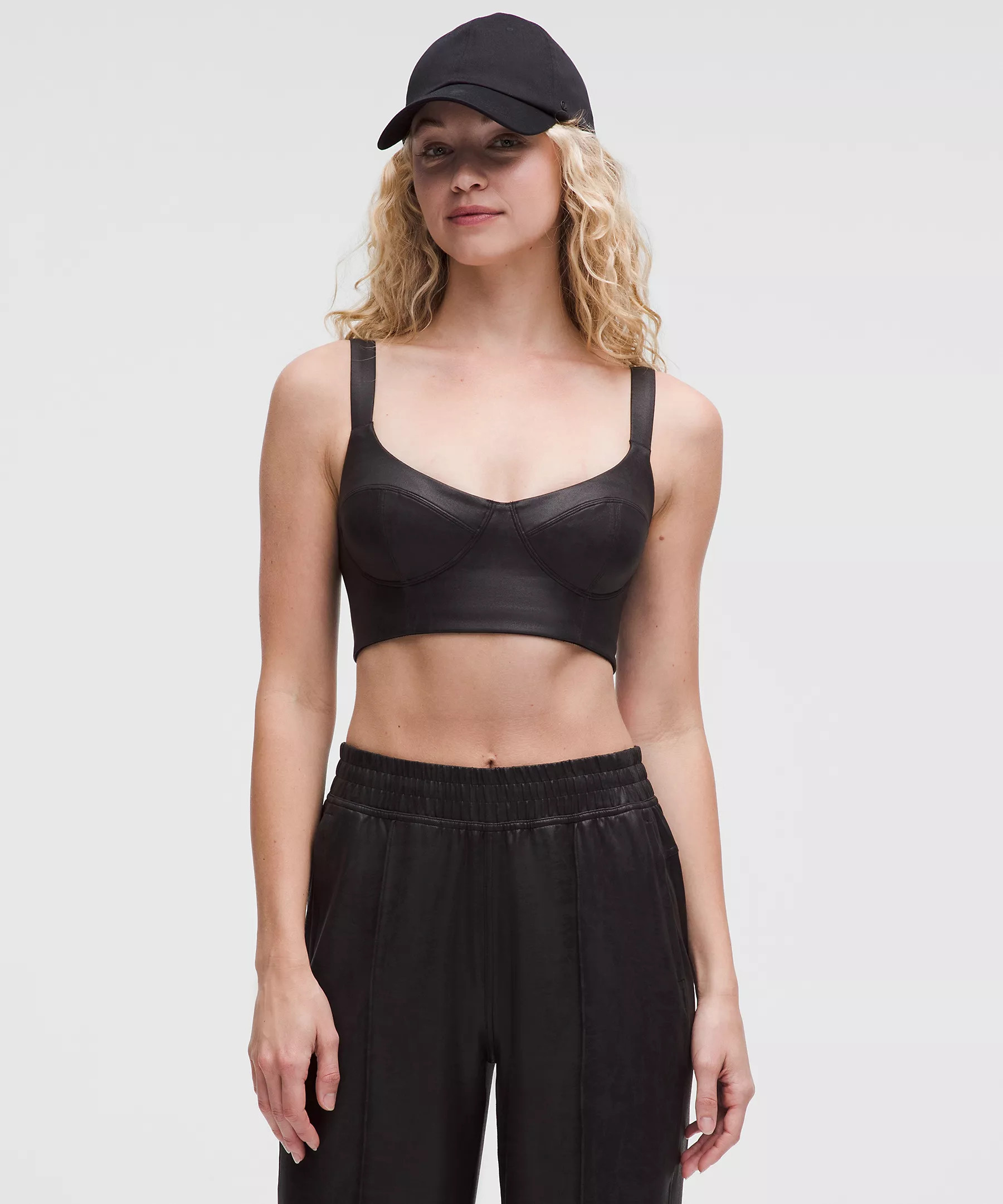 Everlux Longline Workout Bra Light Support, A/B Cup *Matte Foil | Women's Bras | lululemon | Lululemon (US)