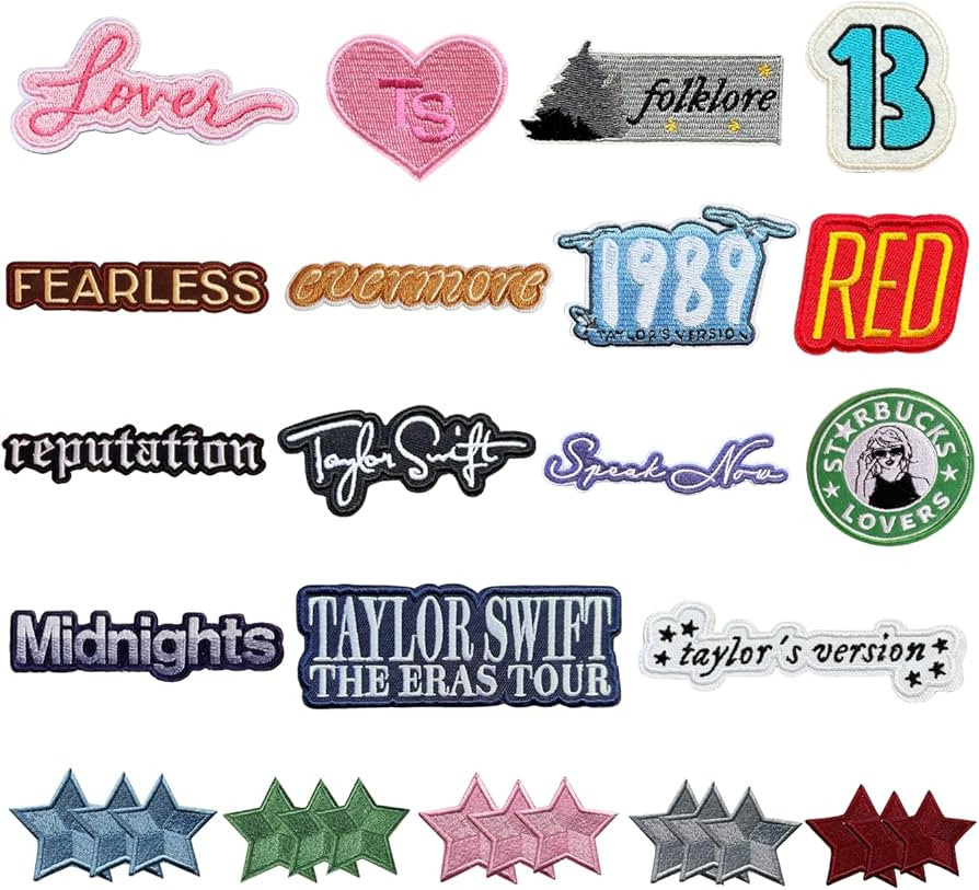 30 PCS Fashion Embroidered Patch Iron on Clothes Cardigan Letters Sew on Patches for Appliques Fa... | Amazon (US)