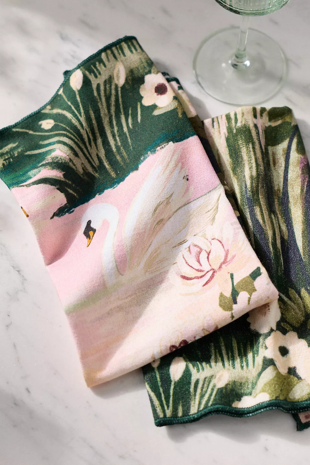Swan Napkins, Set of 2 | Anthropologie (US)