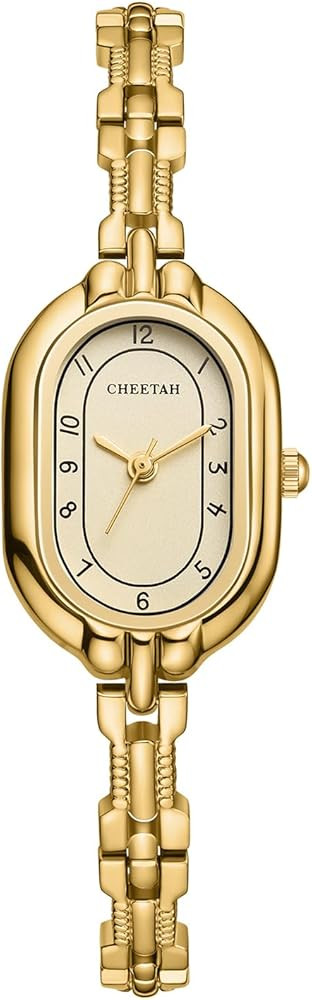 CHEETAH Women's Gold Dainty Bangle Watch Small Vintage Bracelet, Easy Read Numeral Dial Waterproo... | Amazon (US)