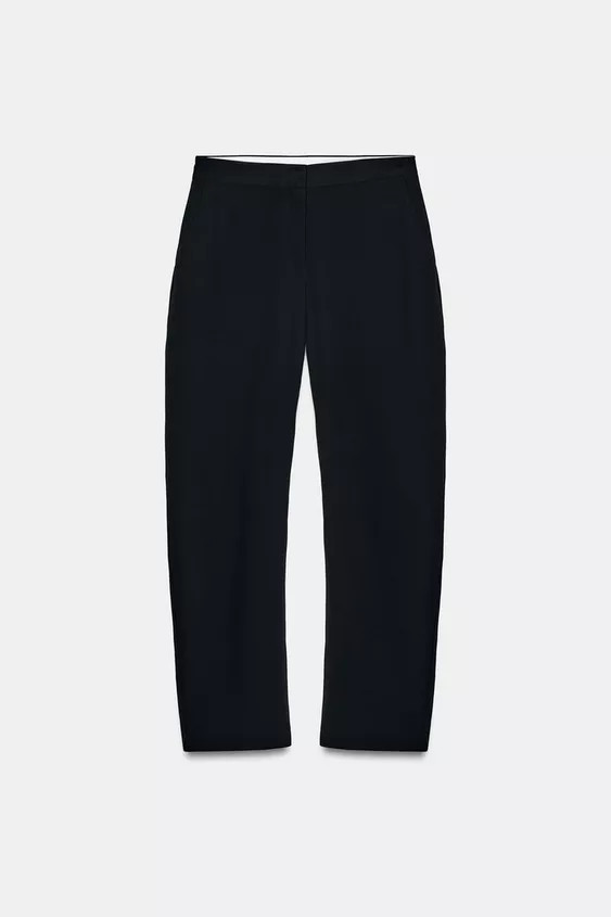 MID-WAIST BARREL TROUSERS | Zara UK