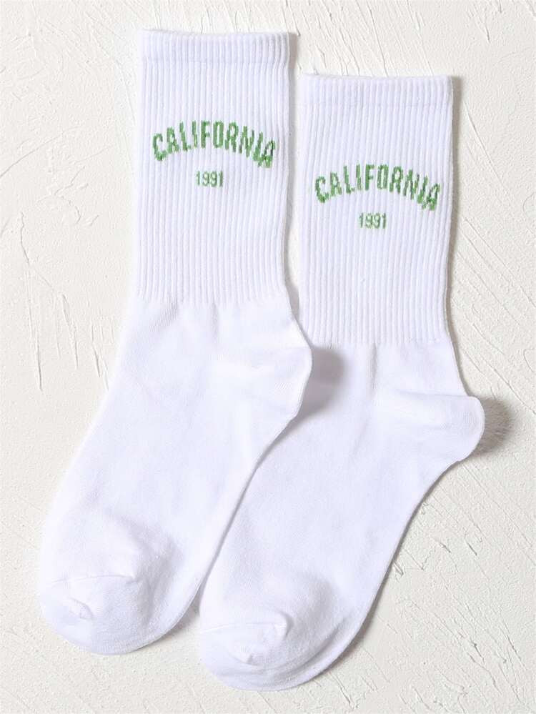 Chaussettes à lettres | SHEIN