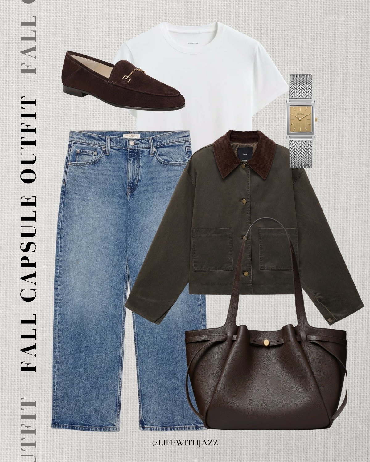 fall capsule outfit 

fall style / smart casual / denim barn jacket / relaxed jeans / suede loafers / leather tote bag / fc25 

 

#LTKStyleTip #LTKSeasonal