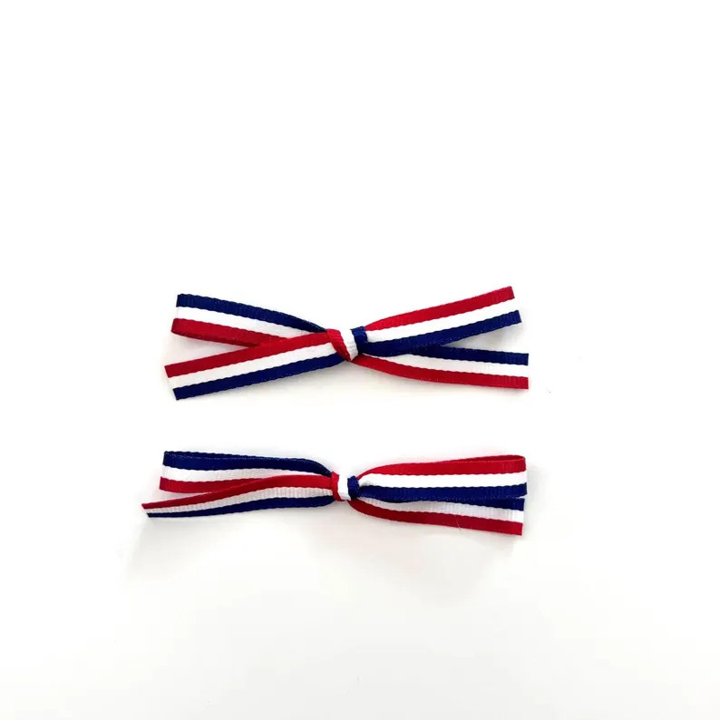 Red, White & Blue Petite Bow - Sold Individually (cute for Piggy Sets) - Etsy | Etsy (Global)