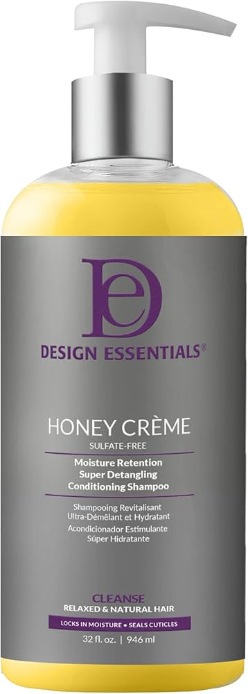 Design Essentials Honey Creme Moisture Retention Super Detangling Conditioning Shampoo, White, 32... | Amazon (US)