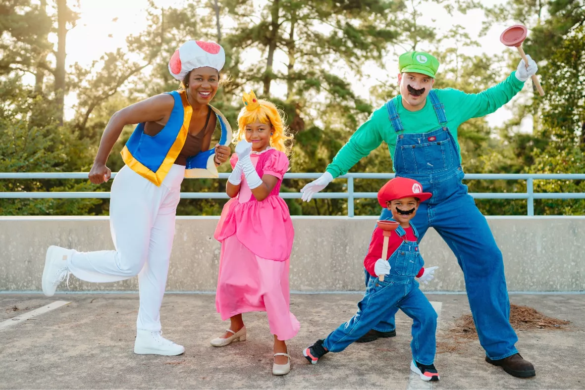 Mario Brothers and Family Costume