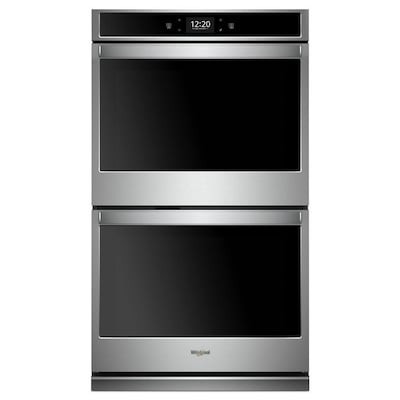 Whirlpool 30-in Smart Double Wall Oven with True Convection Cooking - Stainless Steel Lowes.com | Lowe's