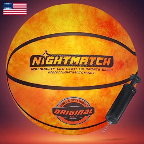 Light Up LED Basketball - Official Size 7 - Extra Pump and Batteries - Perfect Glow in The Dark B... | Amazon (US)