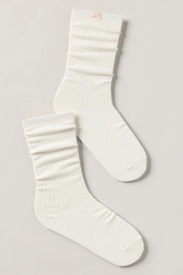 LyreBird Ribbed Wool Blend Crew Socks | Anthropologie (US)