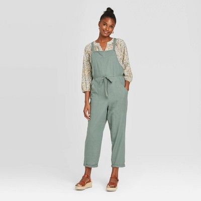 Women's Sleeveless Square Neck Belted Overalls - Universal Thread™ | Target