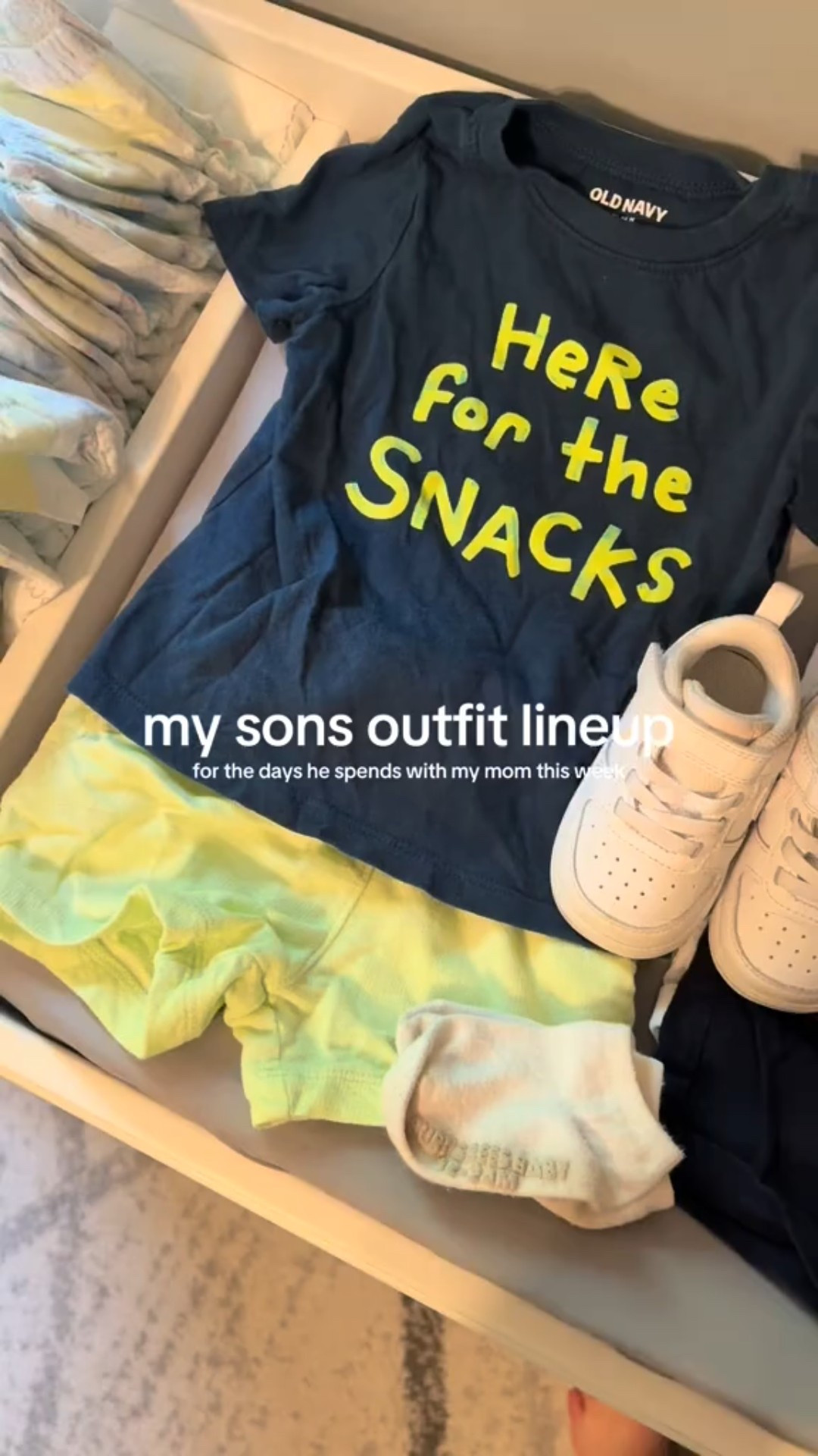 this weeks outfit lineup for my son