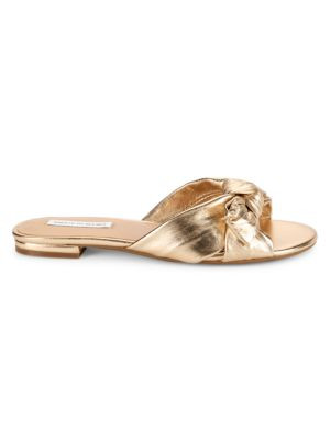 Saks Fifth Avenue River Metallic Knot Flat Sandals on SALE | Saks OFF 5TH | Saks Fifth Avenue OFF 5TH