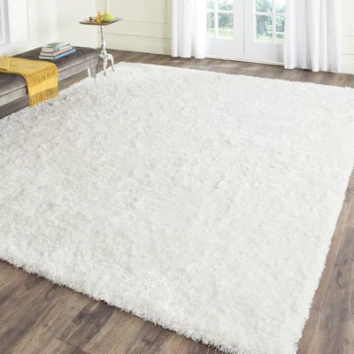 Malibu Hand-Tufted White Area Rug Rug Size: 8' x 10' | Wayfair North America