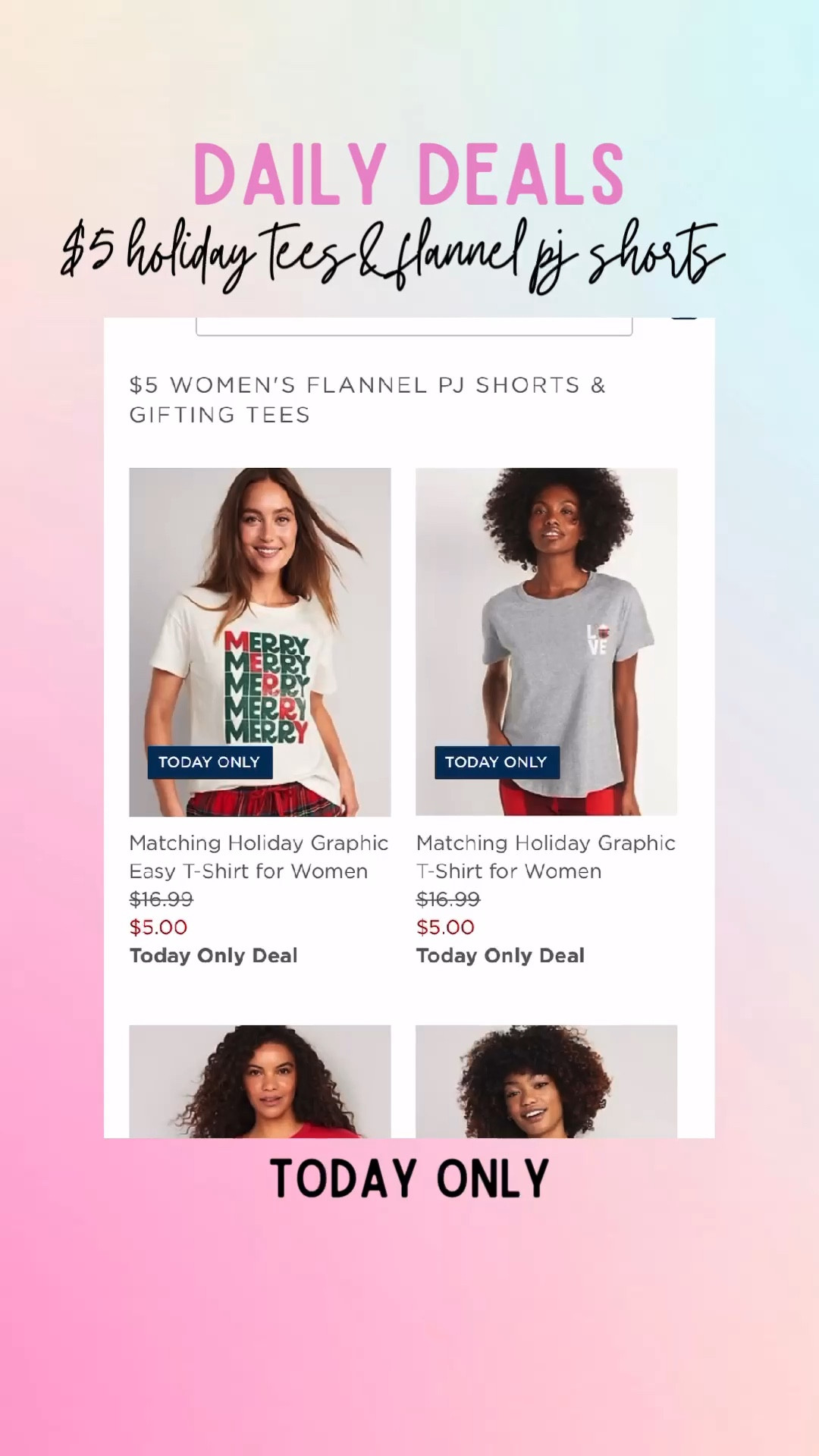 OLD NAVY daily deal! $5 holiday tee and flannel pjs shorts 
Christmas shirts
Festive clothes

#LTKsalealert #LTKCyberweek #LTKSeasonal