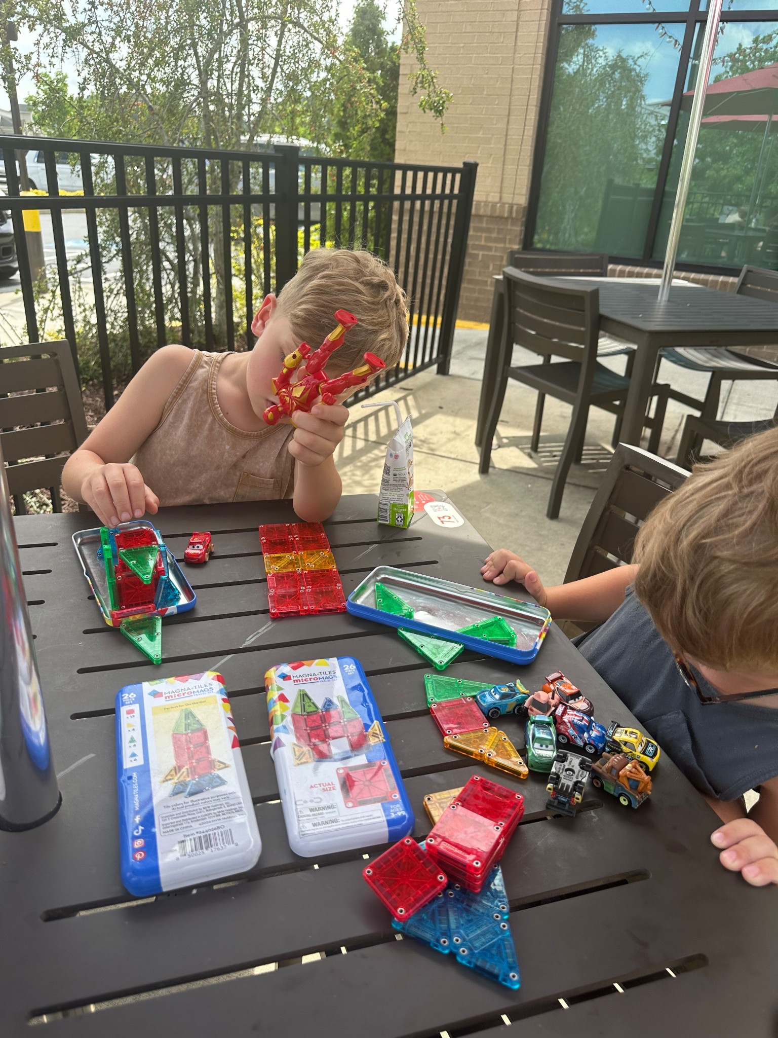 Perfect on the go toys for your kids! MAGNA-TILES micromags travel sets are our recent go to to take to restaurants and roadtrips! Got them at target, also available on Amazon! 