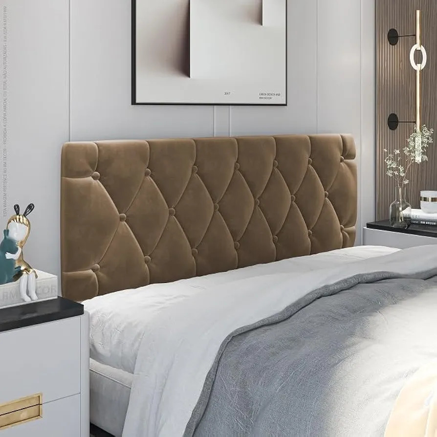Cabeceira para cama box Casal Paris 1,40m -Bege | Amazon (BR)