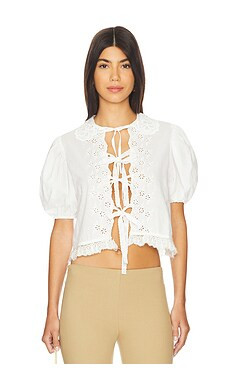 Zemeta Goat Chase Blouse in White from Revolve.com | Revolve Clothing (Global)