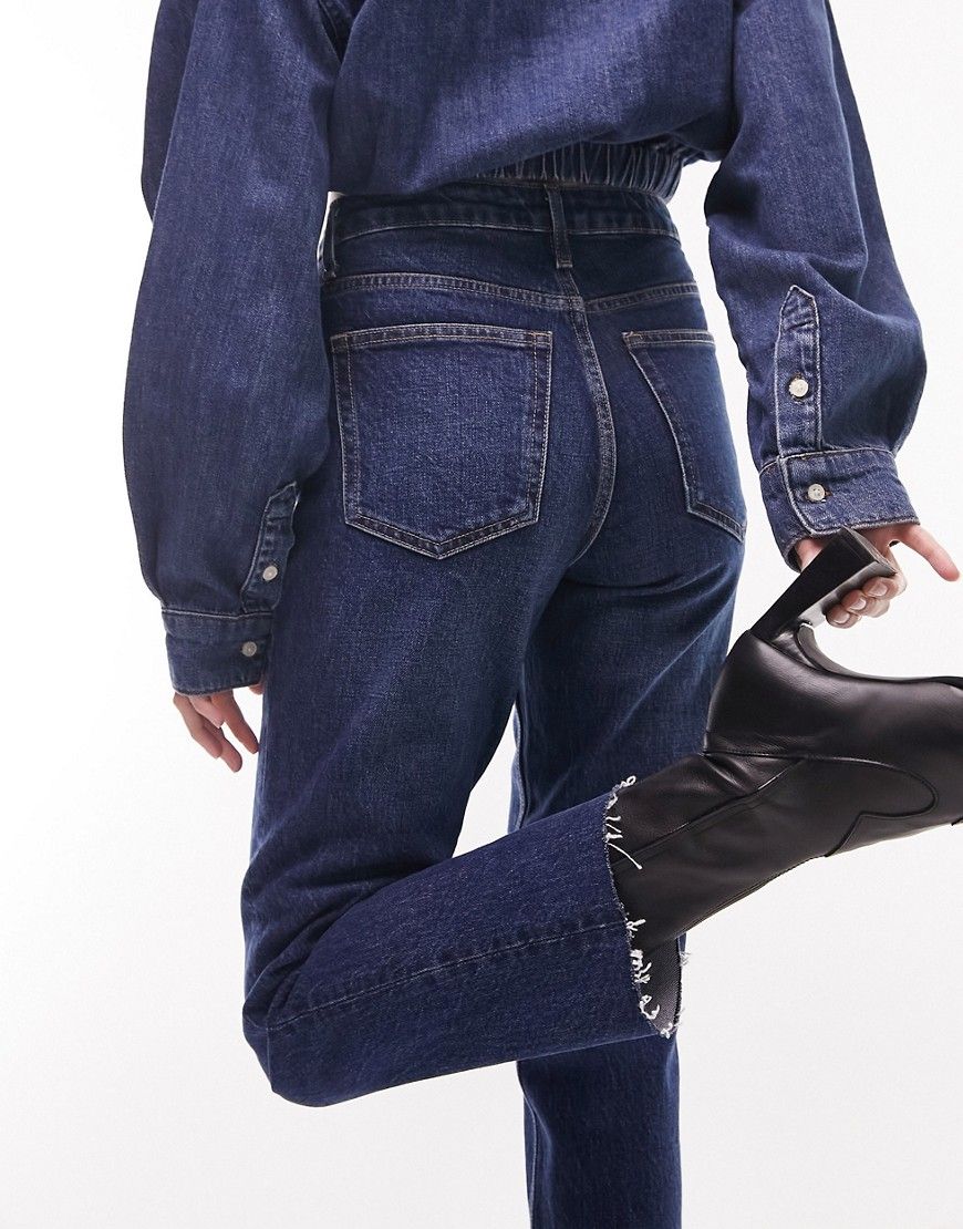 Topshop Straight Jean in Indigo wash-Blue | ASOS (Global)