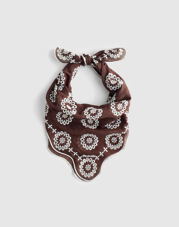 Organic Cotton Eyelet Bandana | Madewell