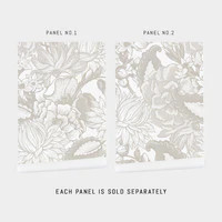 Elegant neutral florals wallpaper | Livettes Wallpaper