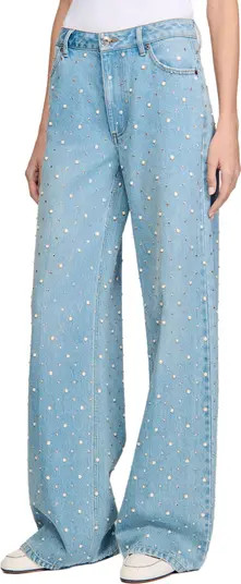 Rhinestone and beaded jeans | Nordstrom