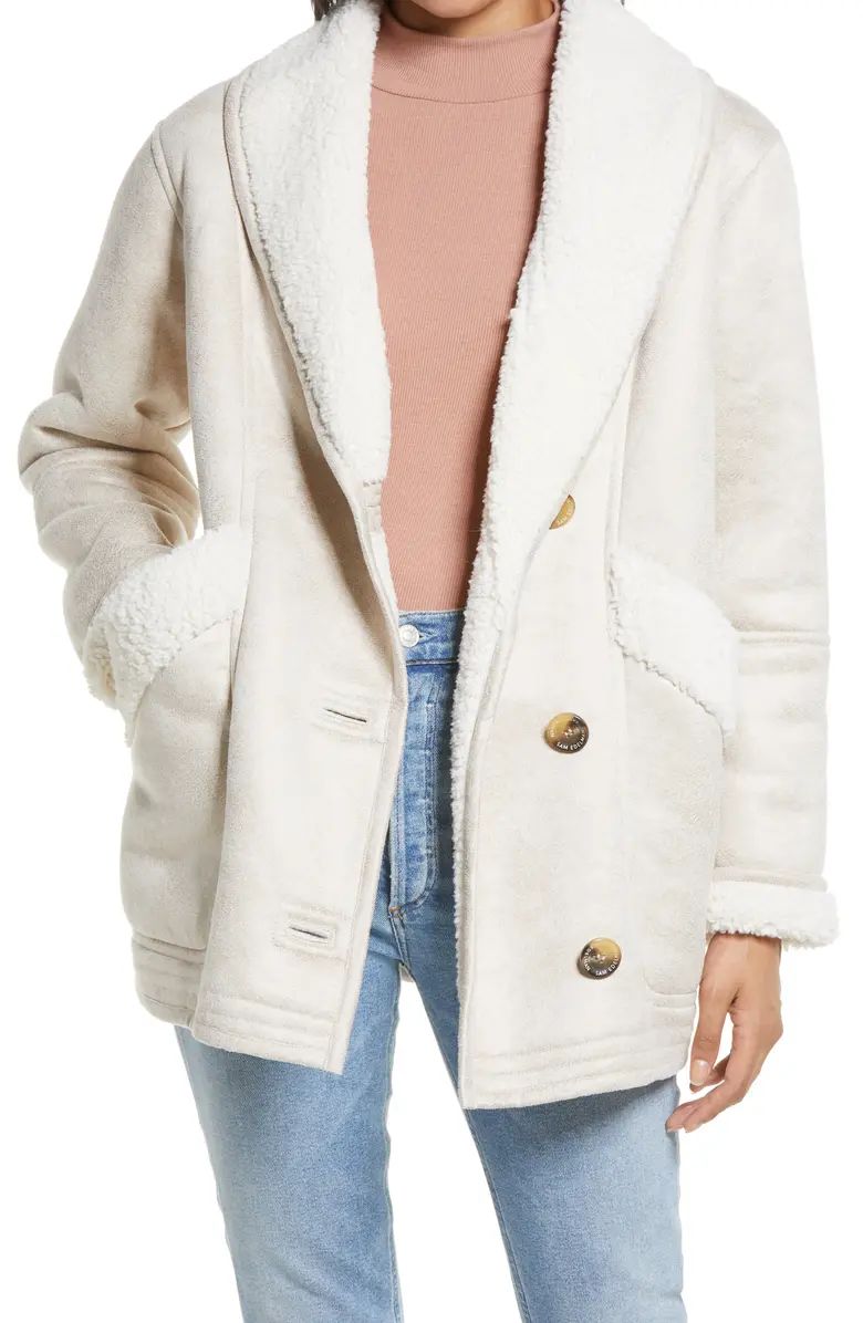 Faux Fur Trim Coat | Nordstrom