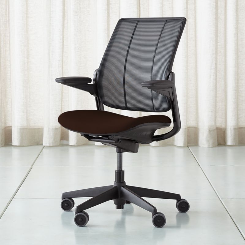 Humanscale Dark Brown Smart Ocean Task Chair + Reviews | Crate and Barrel | Crate & Barrel