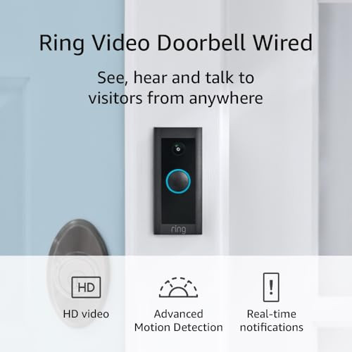 Ring Video Doorbell Wired | Use Two-Way Talk, advanced motion detection, HD camera and real-time ... | Amazon (US)