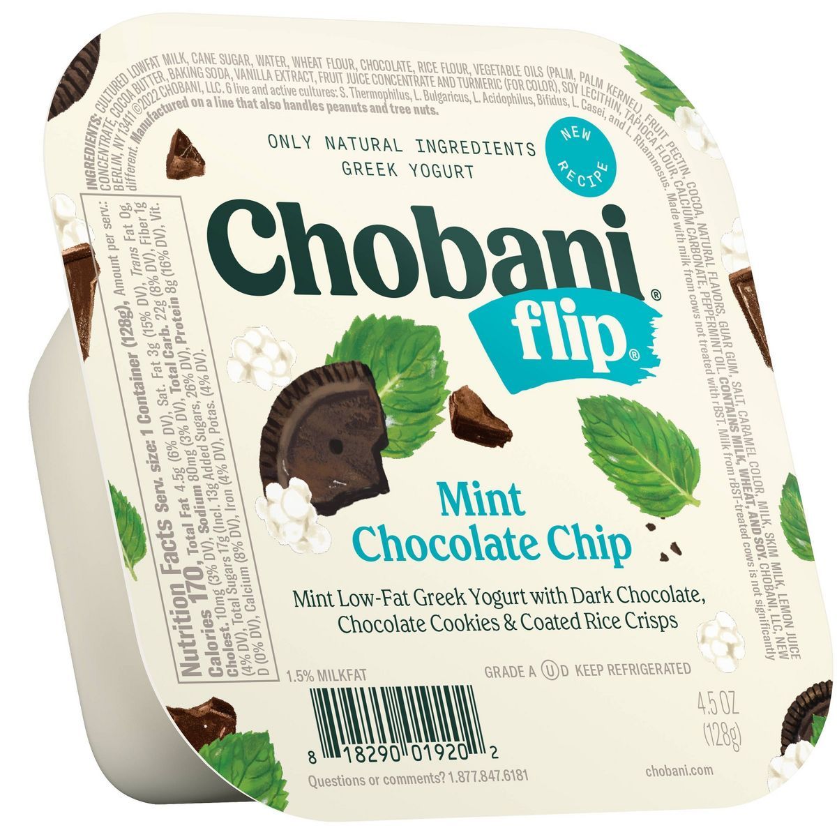 Chobani Flip Mint Chocolate Chip Low Fat Greek Yogurt - 4.5oz | Target