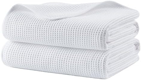 POLYTE 380 GSM Microfiber Oversize Quick Dry Lint Free Waffle Bath Towel for Body, 60 x 30 in, Se... | Amazon (US)