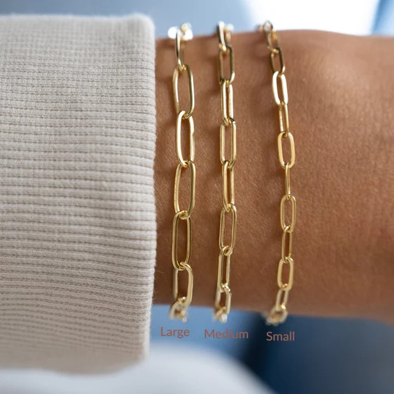 Paperclip Bracelet Paperclip Chain Chain Link Bracelet | Etsy | Etsy (US)