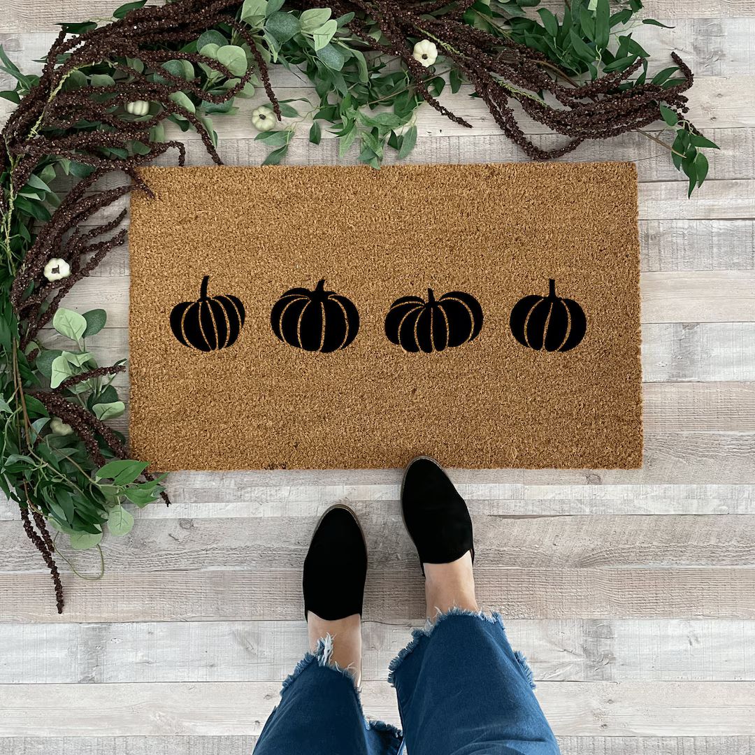 Pumpkin Doormat Modern Fall Decor Fall Doormat for Front - Etsy | Etsy (US)