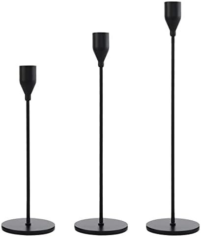 Matte Black Candle Holders 3size per Set, fits 3/4 inch Thick Candle&Led Candles Decorative Candl... | Amazon (US)